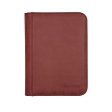Load image into Gallery viewer, Pro-Binder: Premium Zippered 4-Pocket Suede Collection - Ruby
